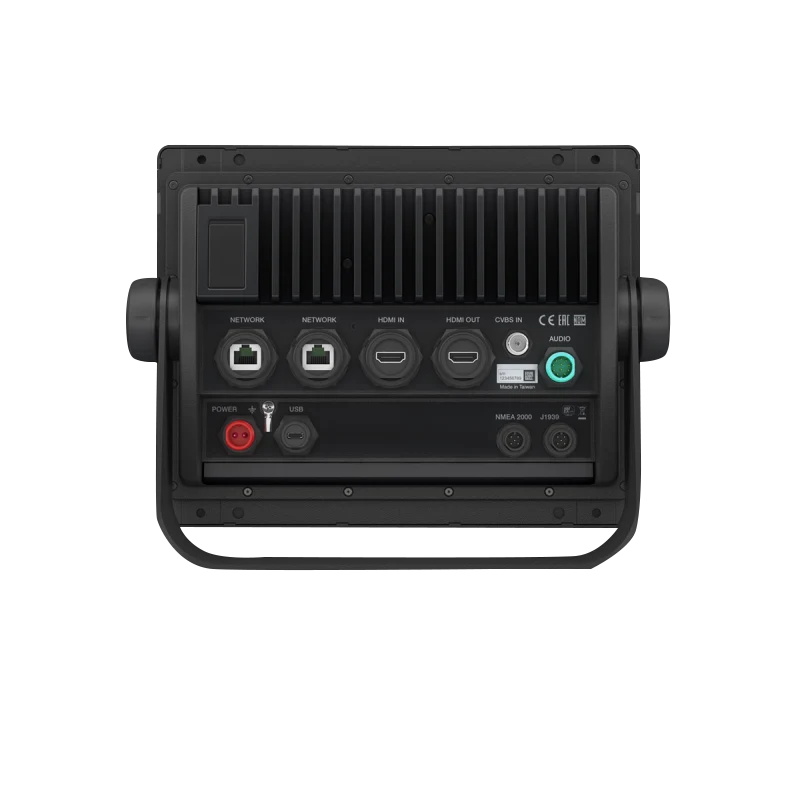 Garmin GPSMAP 8610 marine chartplotter with mapping, black back-panel ports visible, model 010-02091-50