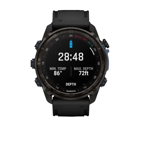 Garmin Descent Mk3i, 51 mm Carbon Gray DLC Titanium with Black Silicone Band (010-02752-10) by Garmin