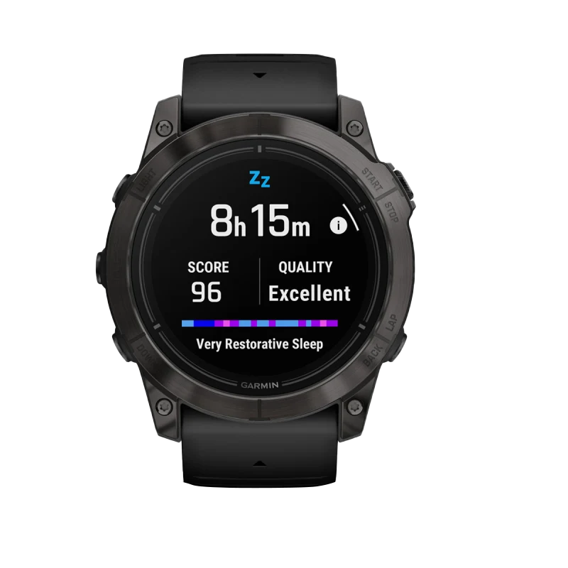 Garmin Epix Pro Gen 2 smartwatch, 51mm Sapphire Edition carbon gray DLC titanium bezel with black band