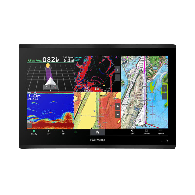 Garmin GPSMAP 9019 Premium Chartplotter with Worldwide Basemap, black marine navigation display