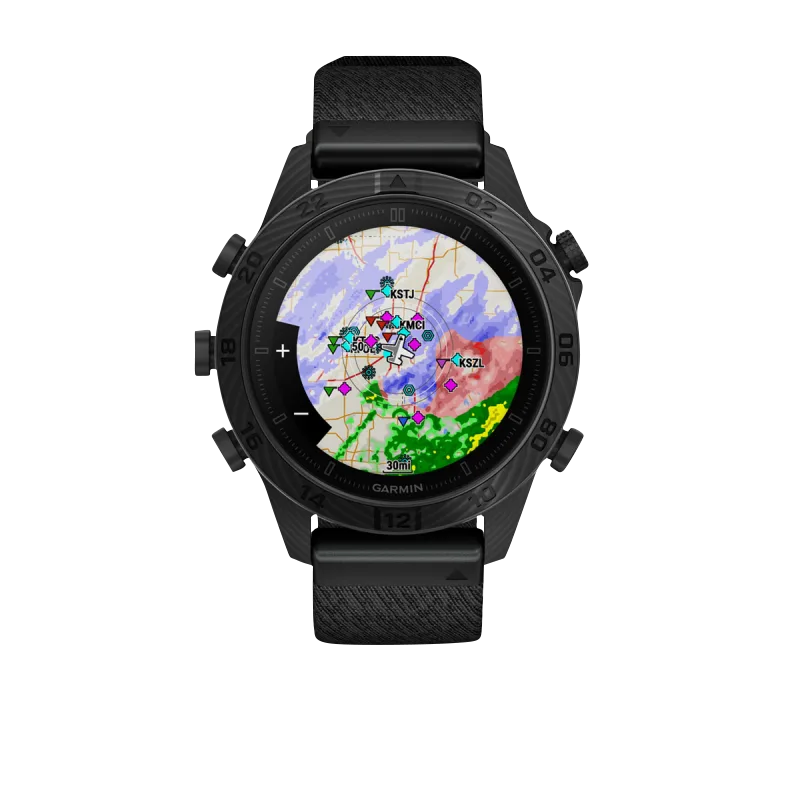 Garmin MARQ Commander Gen 2 Carbon Edition smartwatch with black strap