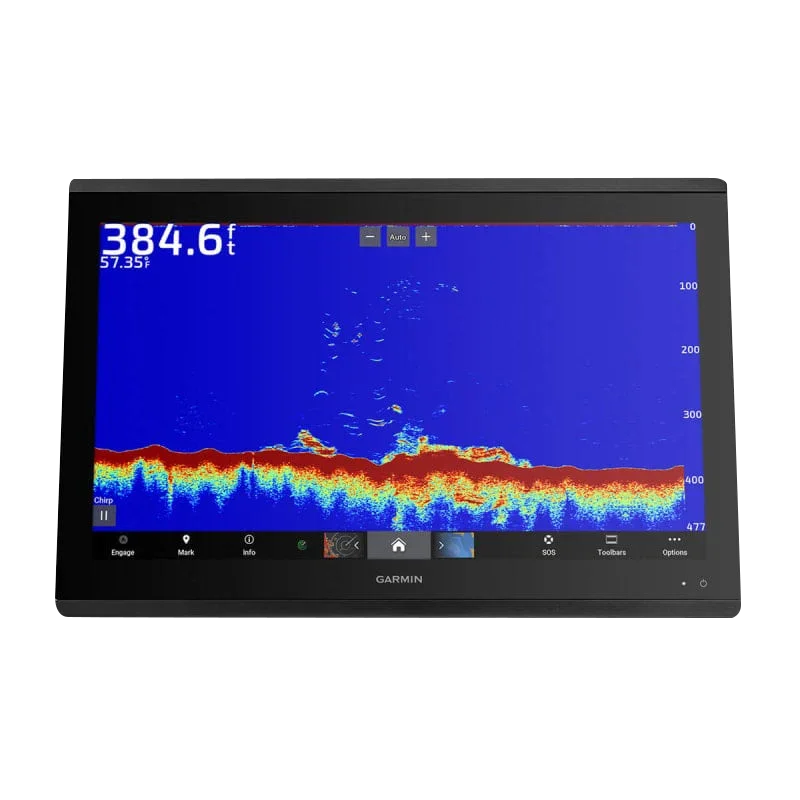 Garmin GPSMAP 8622 marine chartplotter (010-01511-50) with black housing and blue sonar display.