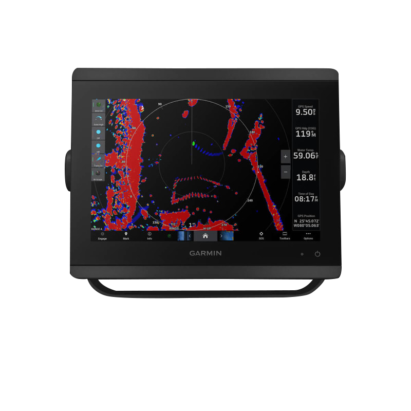 Garmin GPSMAP 8610xsv marine chartplotter with mapping and sonar, black display