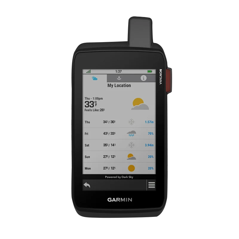 Garmin Montana 710i rugged outdoor GPS touchscreen navigator with inReach, black handheld