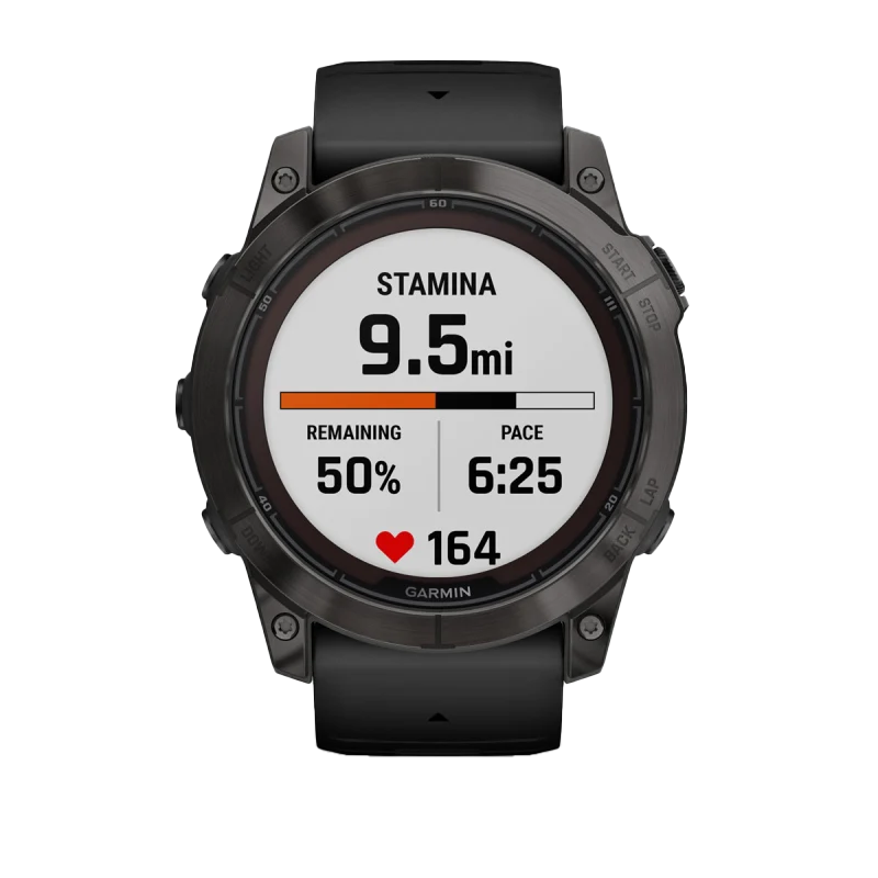 Garmin Fenix 7X Pro Sapphire Solar, Carbon Gray Titanium w/ Black Band (010-02778-10) by Garmin