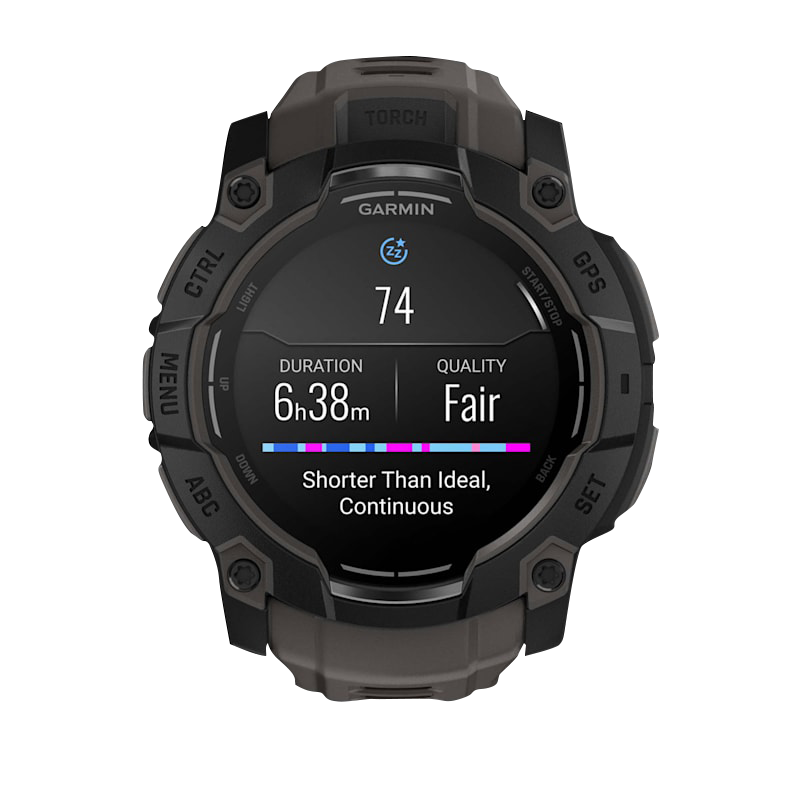 Garmin Instinct 3 AMOLED smartwatch, 50mm, black case with charcoal band