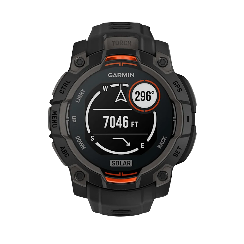 Garmin Instinct 3 Solar smartwatch, 45mm, black case with black band