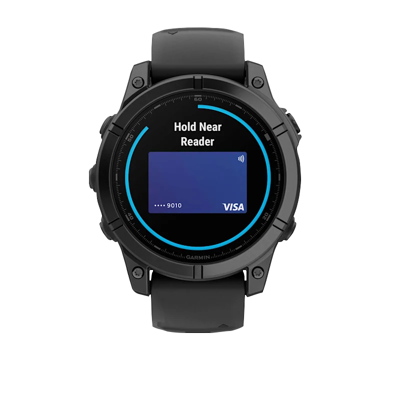 Garmin Fenix E, 47 mm AMOLED, Slate Gray Steel with Black Silicone Band (010-03025-03) by Garmin