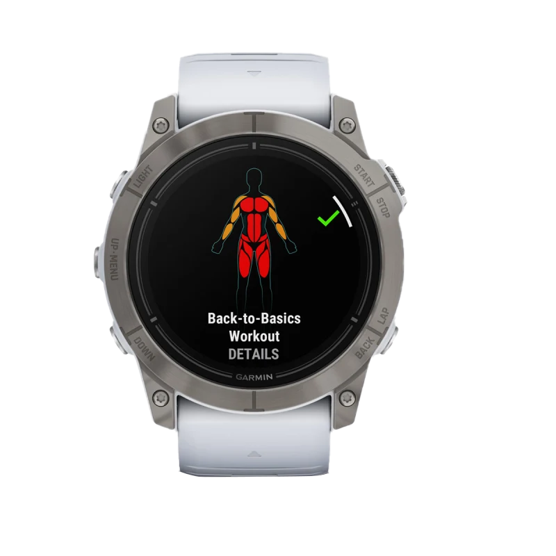 Garmin Epix Pro Gen 2 sapphire edition titanium smartwatch with Whitestone band