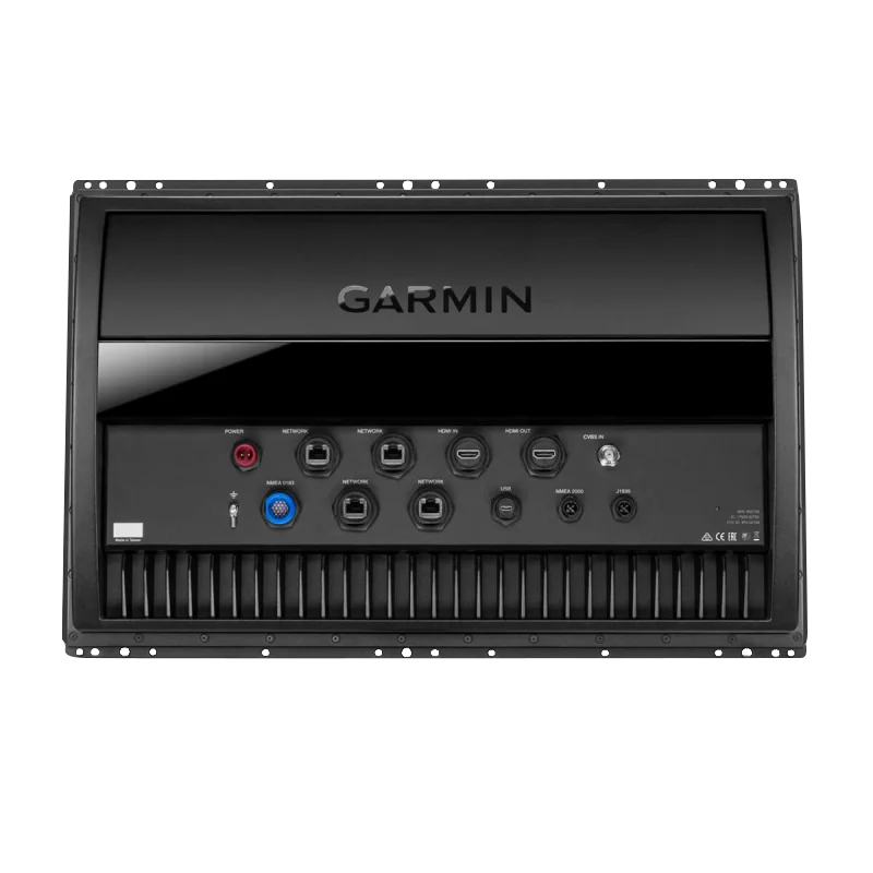 Garmin GPSMAP 8622 marine chartplotter back panel in black with multiple connectors