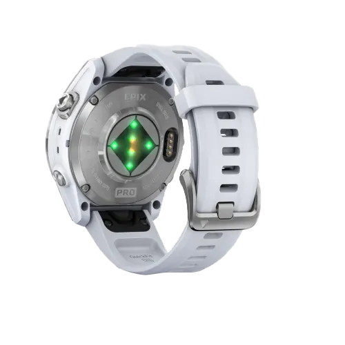 Garmin Epix Pro (Gen 2), 42 mm Standard Edition Silver with Whitestone Band (010-02802-00) by Garmin