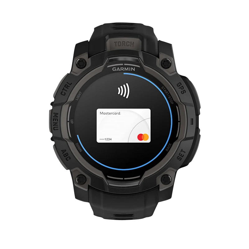 Garmin Instinct 3 AMOLED smartwatch, 45mm black case with black band