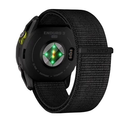 Garmin Enduro 3 Smartwatch, black with solar charging and fabric strap