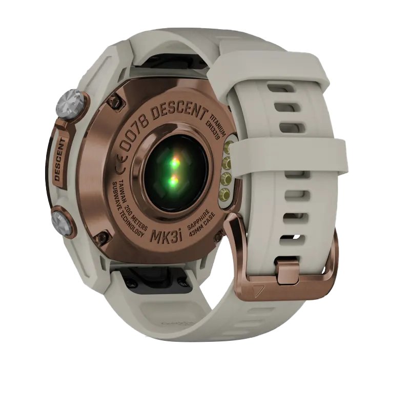 Garmin Descent Mk3i dive computer, 43 mm Bronze PVD titanium case with French Gray silicone band