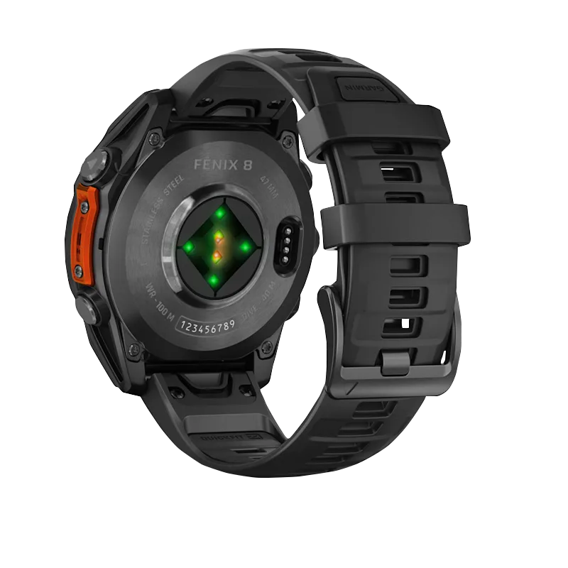 Garmin Fenix 8, 47 mm AMOLED, Slate Gray with Black Silicone Band (010-02904-00) by Garmin