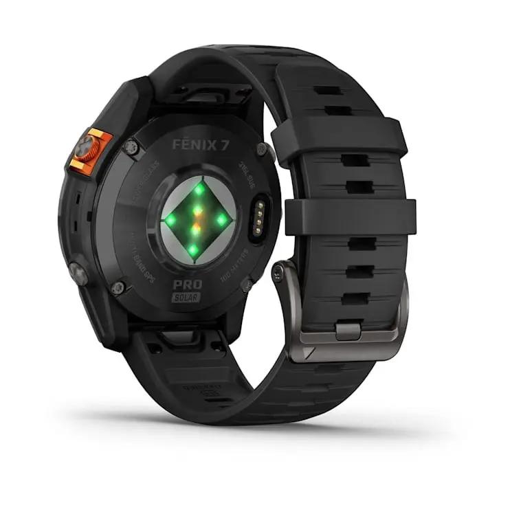 Garmin fēnix 7 Pro Solar Edition smartwatch with slate gray case and black band
