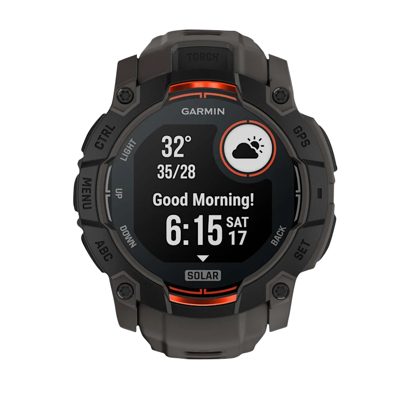 Garmin Instinct 3 Solar, (50mm) Black with Charcoal Band (010-02935-00) by Garmin