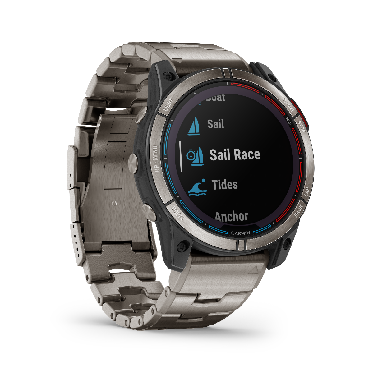 Garmin Quatix 7x Solar Edition marine GPS smartwatch with solar charging, metal bracelet