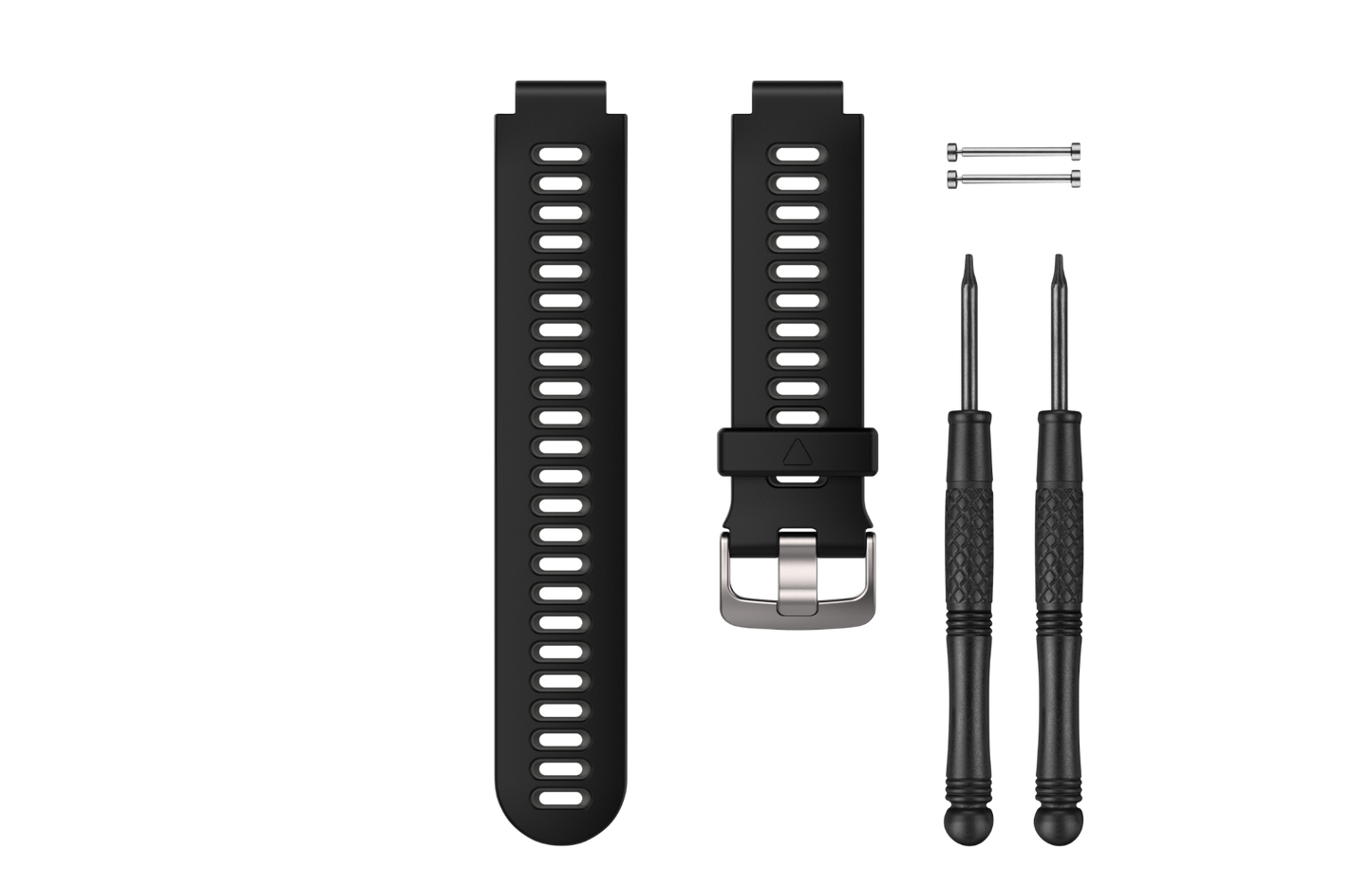 Garmin black/gray watch band set for Forerunner 735XT (010-11251-0K) includes 2 bands and screws