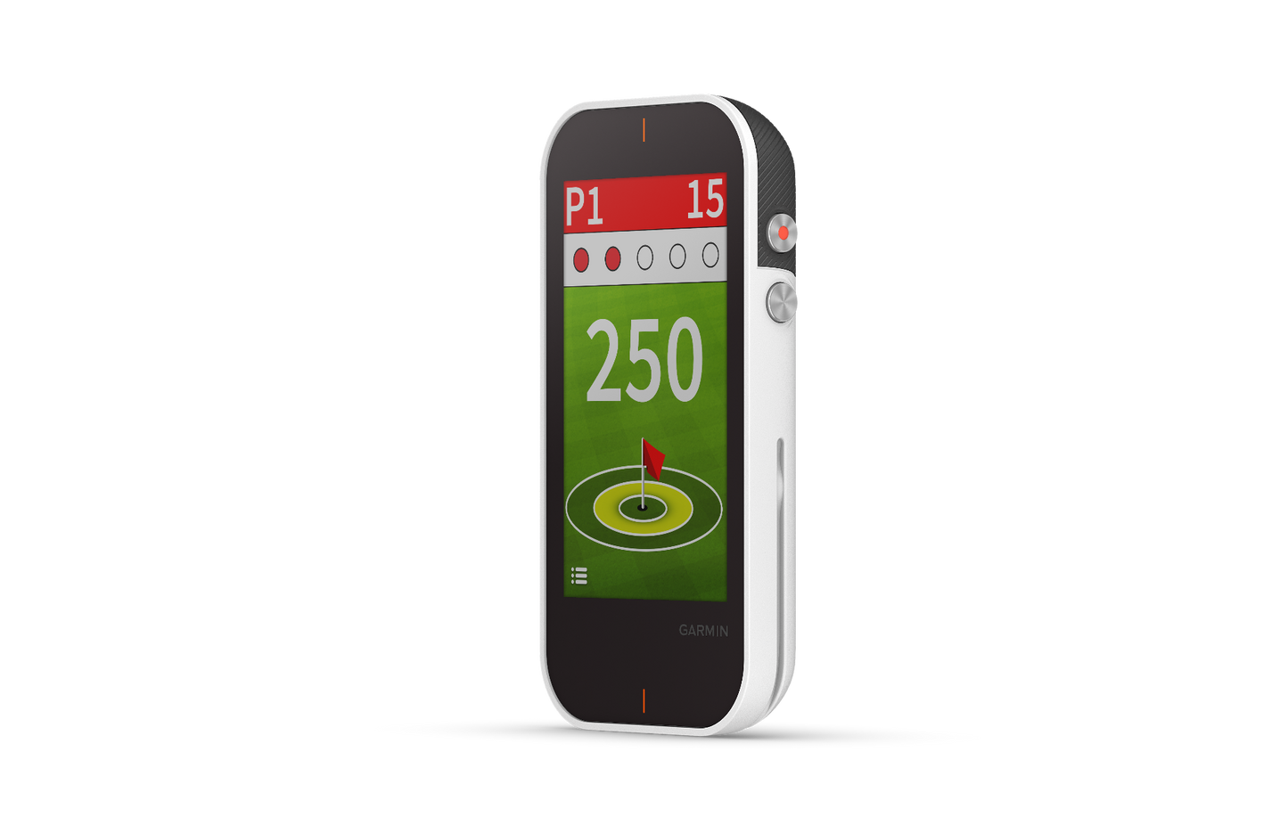 Garmin Approach G80 golf GPS and rangefinder handheld, white/silver with black display.