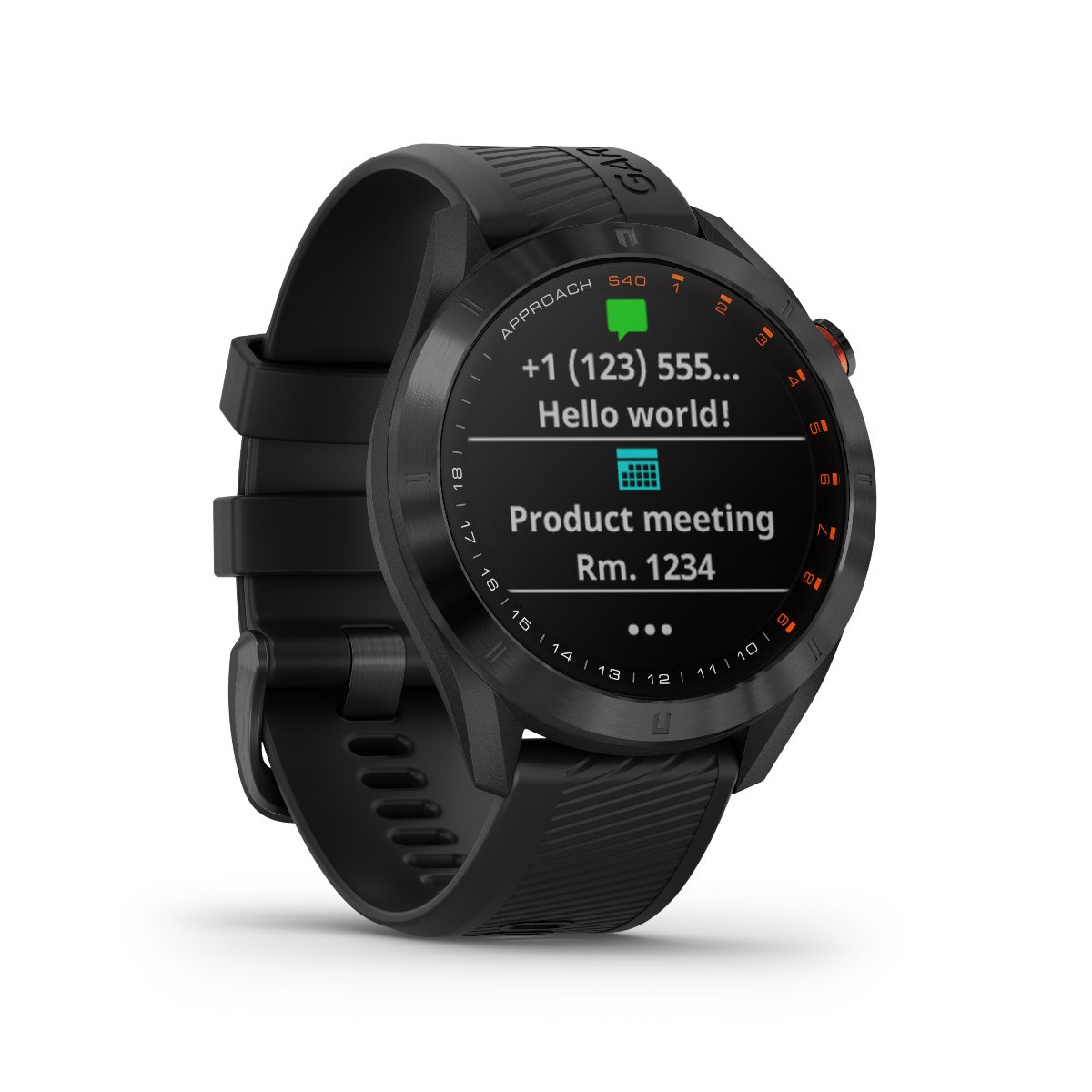 Garmin Approach S40 golf GPS smartwatch, black, refurbished