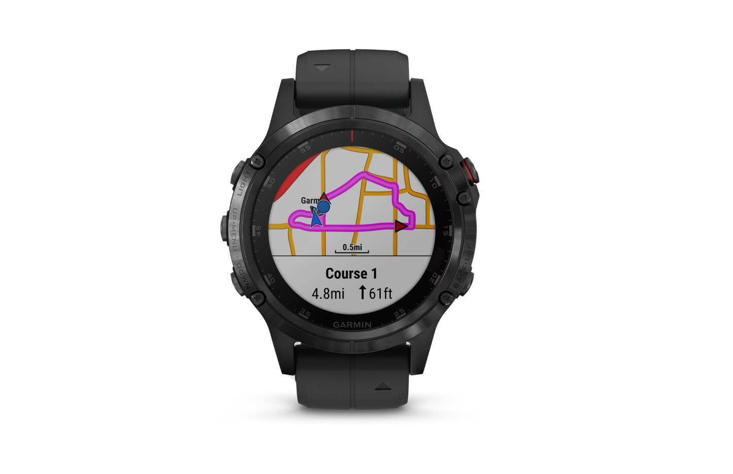 Garmin Fenix 5 Plus Sapphire smartwatch with black band