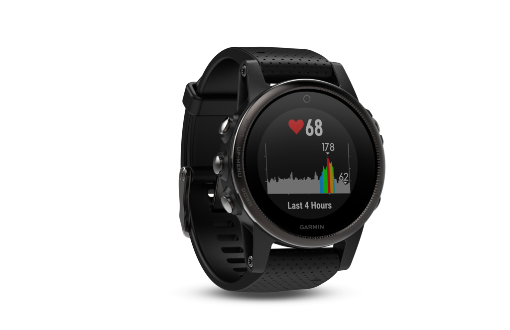 Garmin Fenix 5S Sapphire smartwatch with black band
