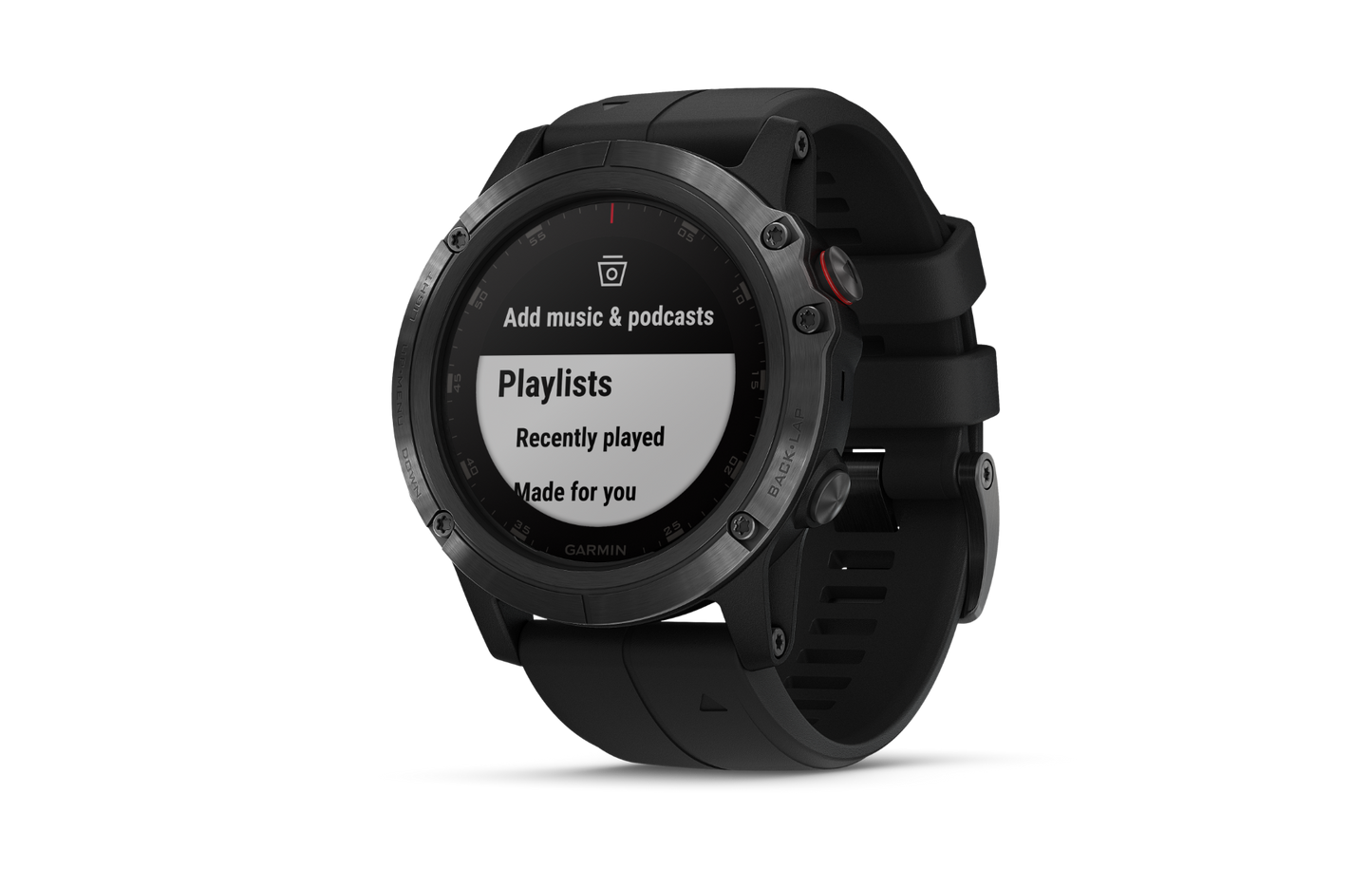 Garmin Fenix 5X Plus Sapphire smartwatch with black band