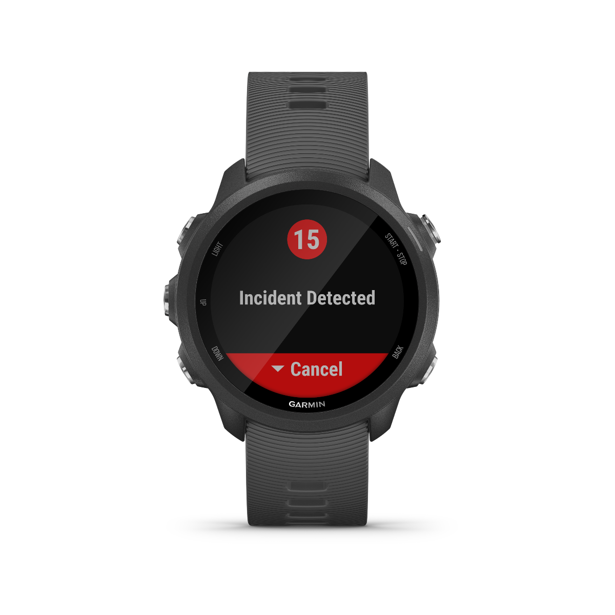 Garmin Forerunner 245 slate GPS smartwatch with gray band
