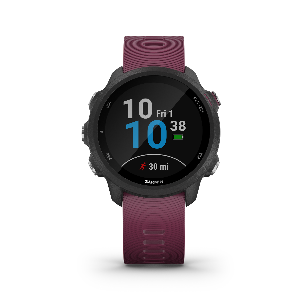 Garmin Forerunner 245 Berry smartwatch with purple band, GPS fitness watch for runners