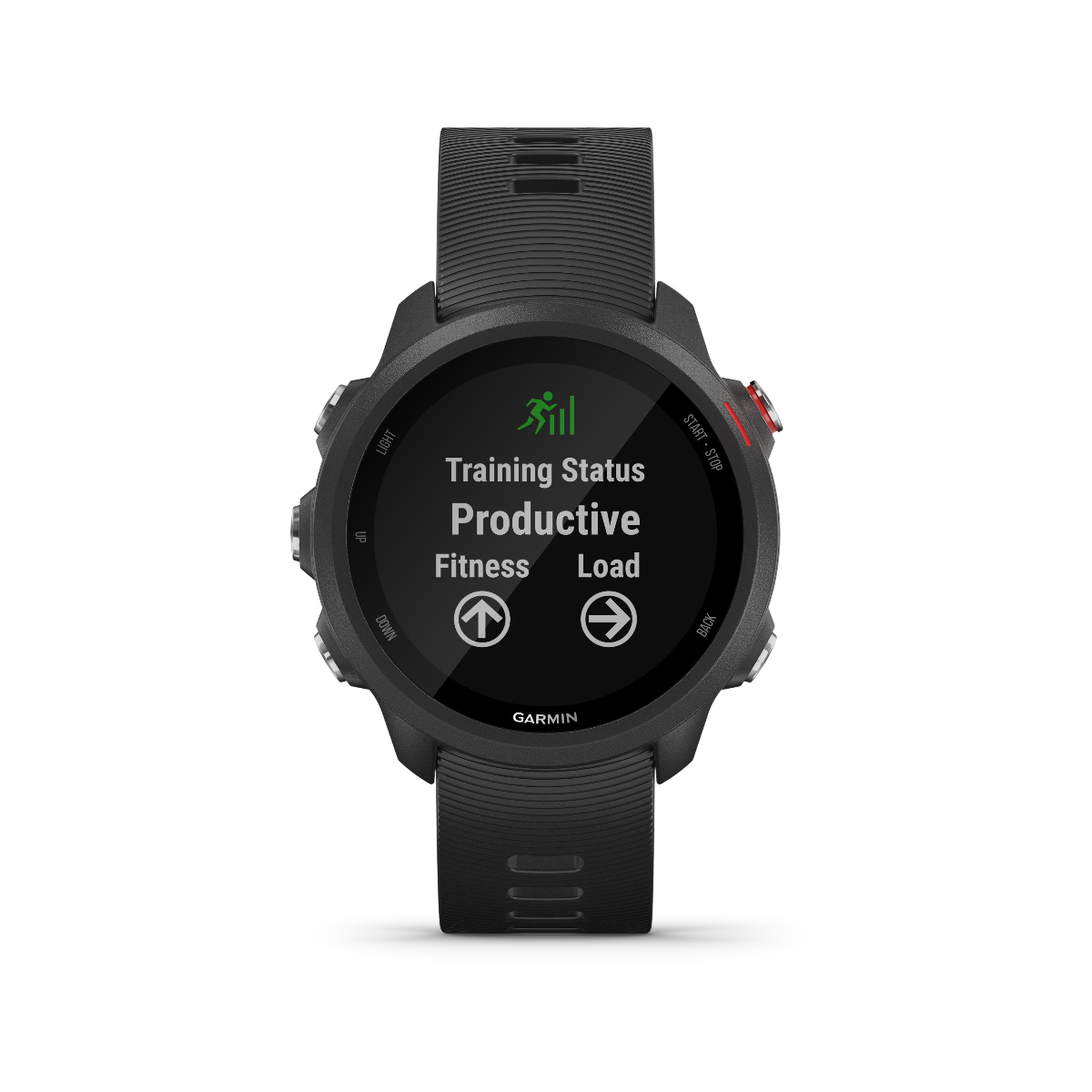 Garmin Forerunner 245 Music smartwatch with black silicone band