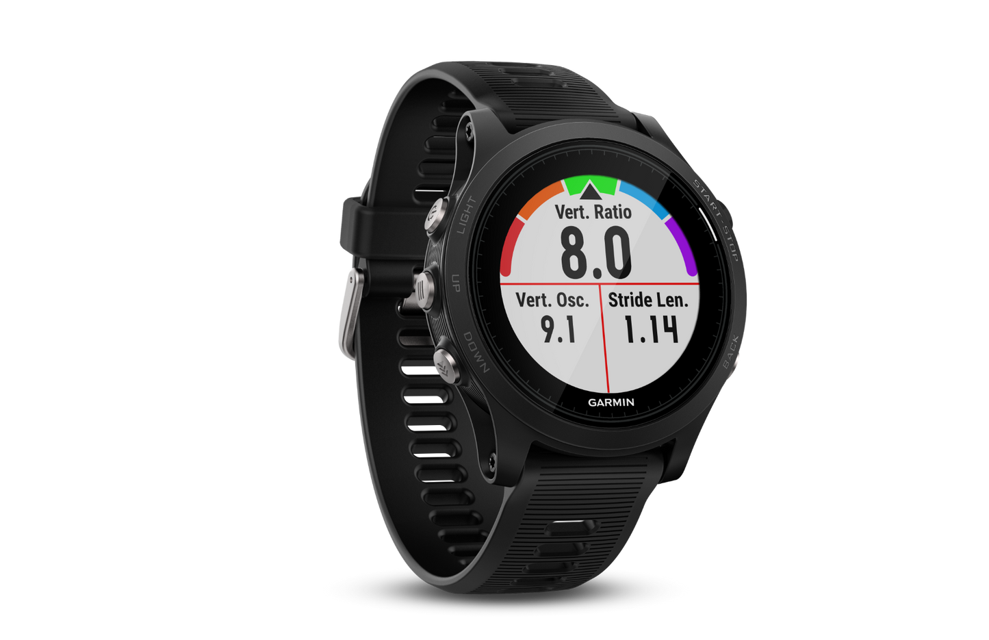 Garmin Forerunner 935 smartwatch, black silicone band, Certified Refurbished GPS fitness watch