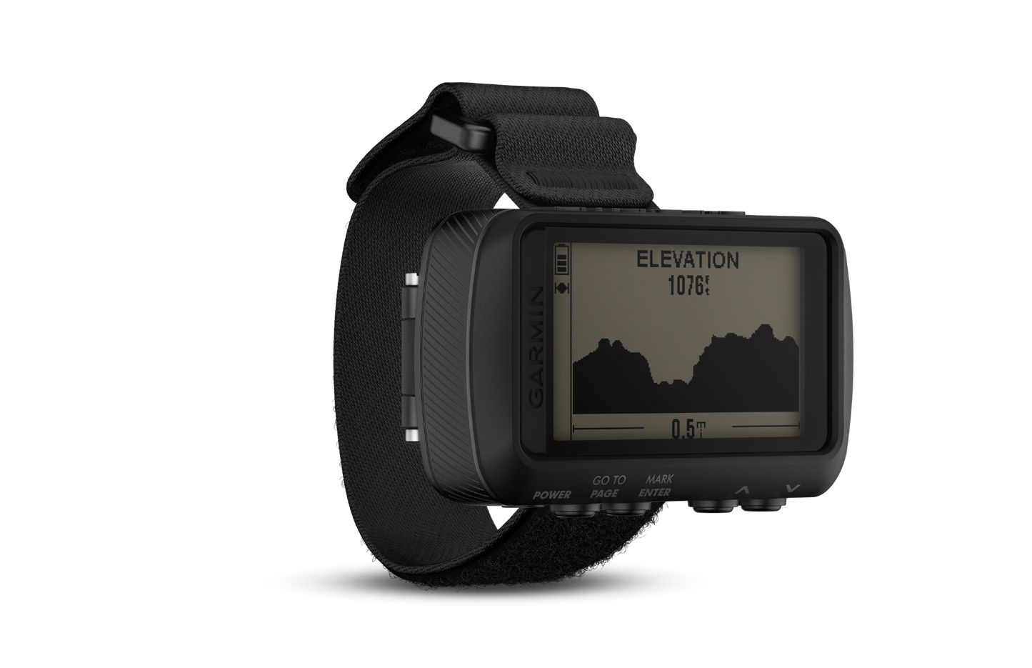 Garmin Foretrex 701 Ballistic Edition GPS wristwatch, black rugged strap, elevation readout