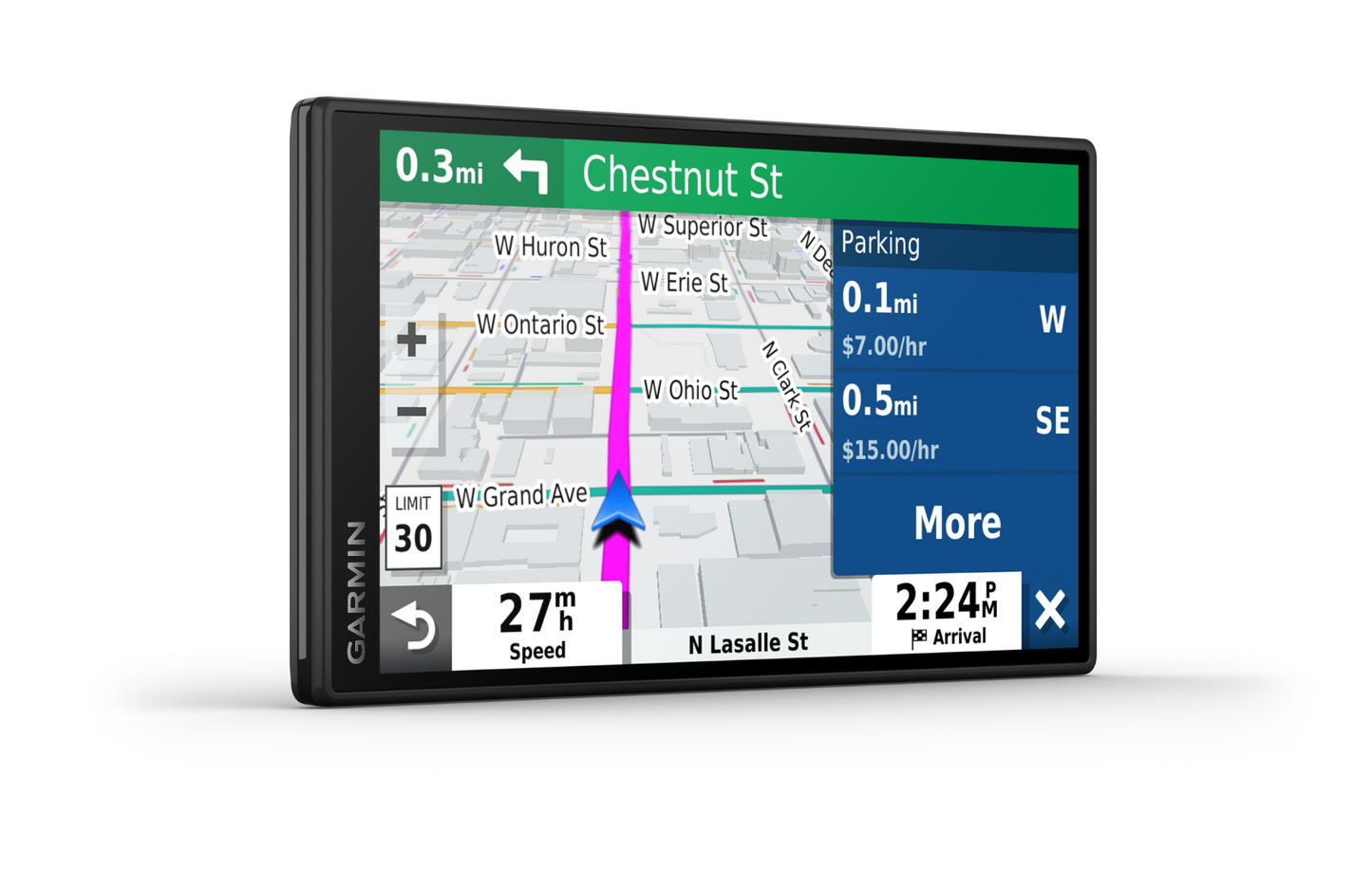 Garmin DriveSmart 55 GPS Navigator with Traffic, 5-inch display, black frame