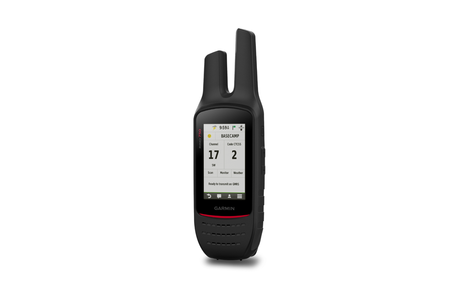 Garmin Rino 750 GPS and 2-way radio handheld, Canada model 010-01958-01, black
