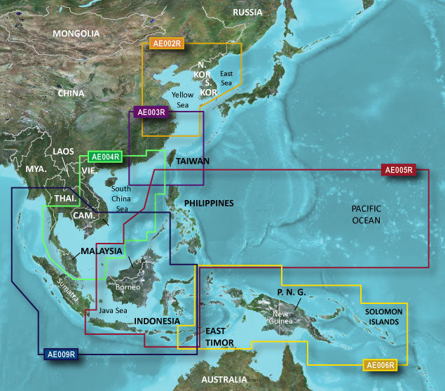 Garmin BlueChart g3 Vision map card for Singapore, Malaysia and Indonesia (VAE009R) microSD/SD