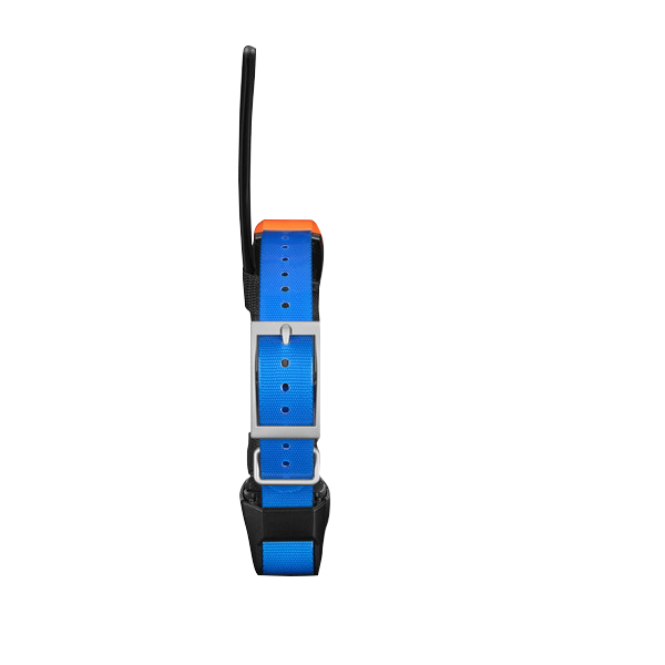 Garmin T9 dog device collar with blue strap and orange accent