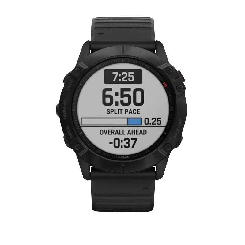 Garmin Fenix 6X Pro smartwatch, black case and band, Garmin Certified Refurbished