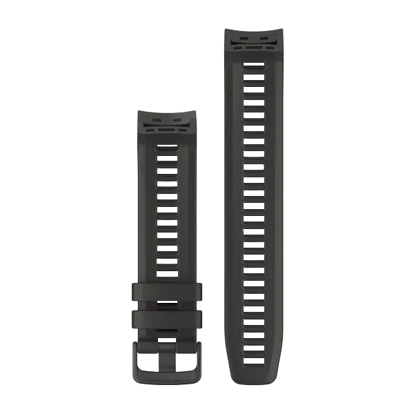 Garmin watch bands graphite, two-piece replacement strap set with buckle (010-12854-00) for Garmin watches