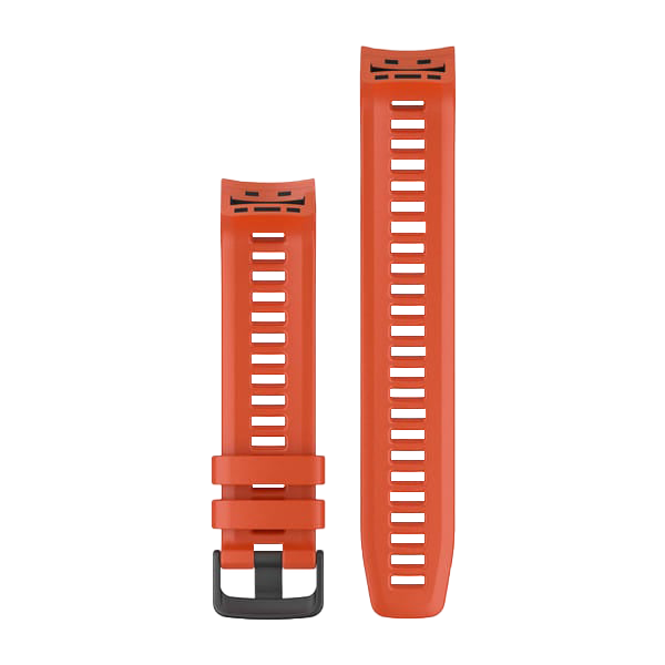 Garmin watch bands Flame Red two-piece set with black buckle