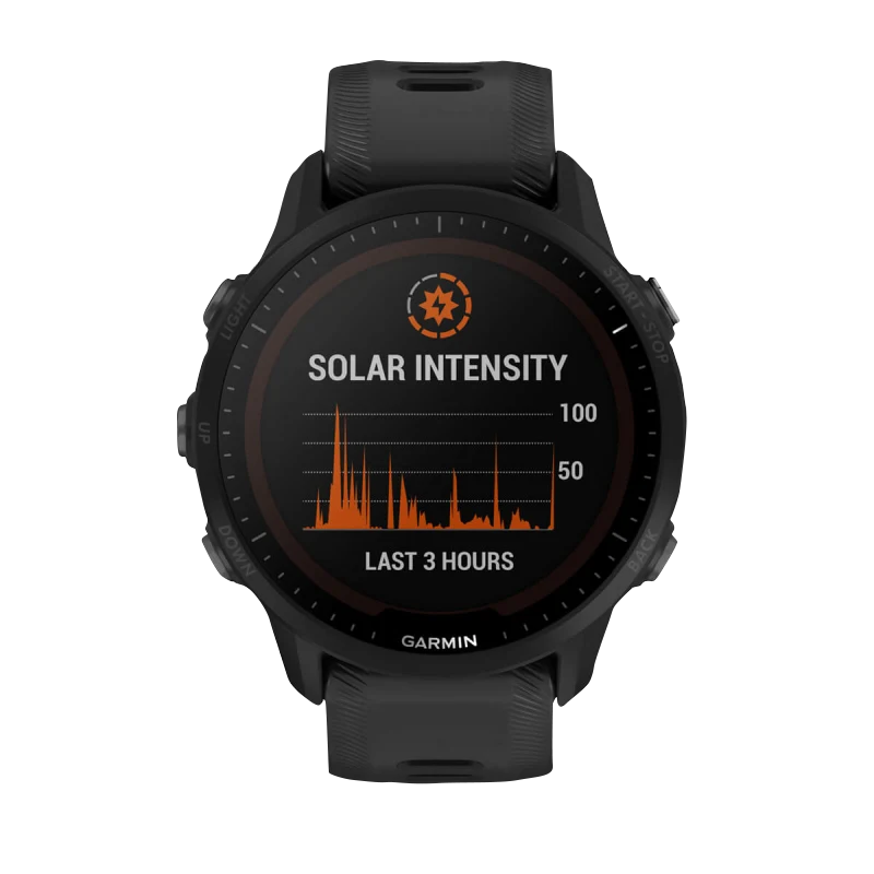 Garmin Forerunner 955 Solar smartwatch, black, Garmin Certified Refurbished