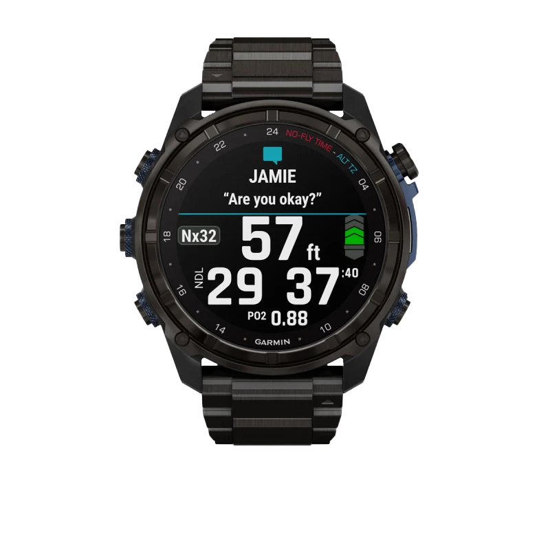 Garmin Descent Mk3i Dive Computer, 51 mm Carbon Gray DLC Titanium with DLC Titanium Band