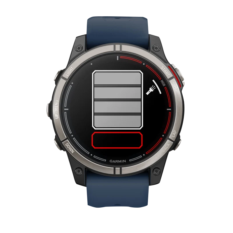 Garmin Quatix 7 Pro marine GPS smartwatch with AMOLED display and blue strap