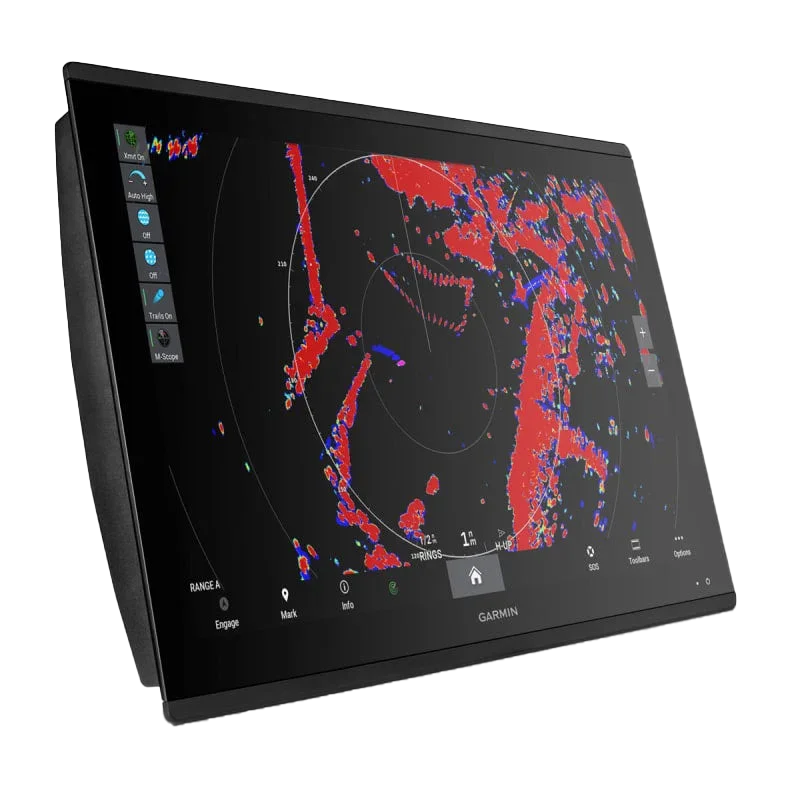 Garmin GPSMAP 8424 MFD marine chartplotter with black bezel and vivid chart/radar display