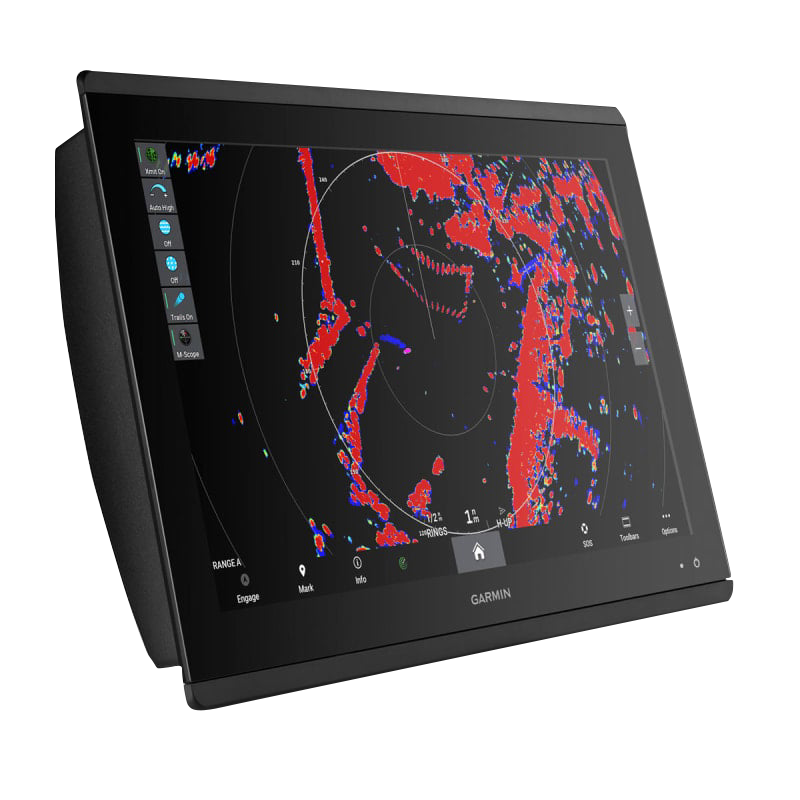 GPSMAP 8417 MFD marine navigation display by Garmin with black bezel and worldwide basemap