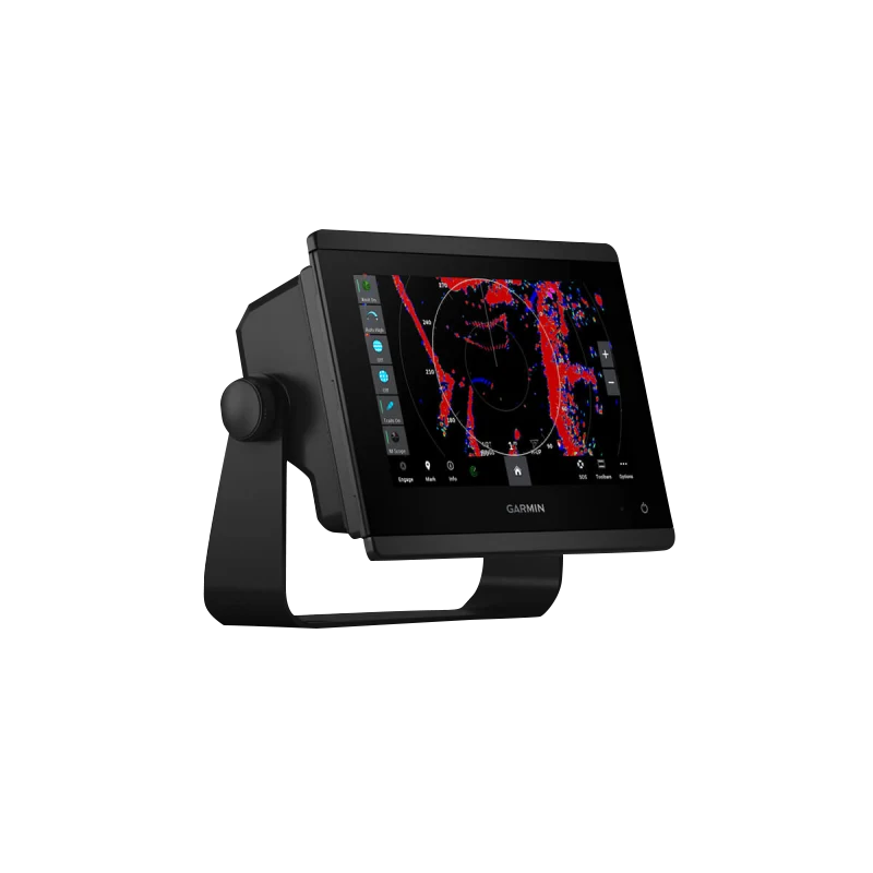 Garmin GPSMAP 743 Non-sonar marine chartplotter with mapping, black display on mounting bracket