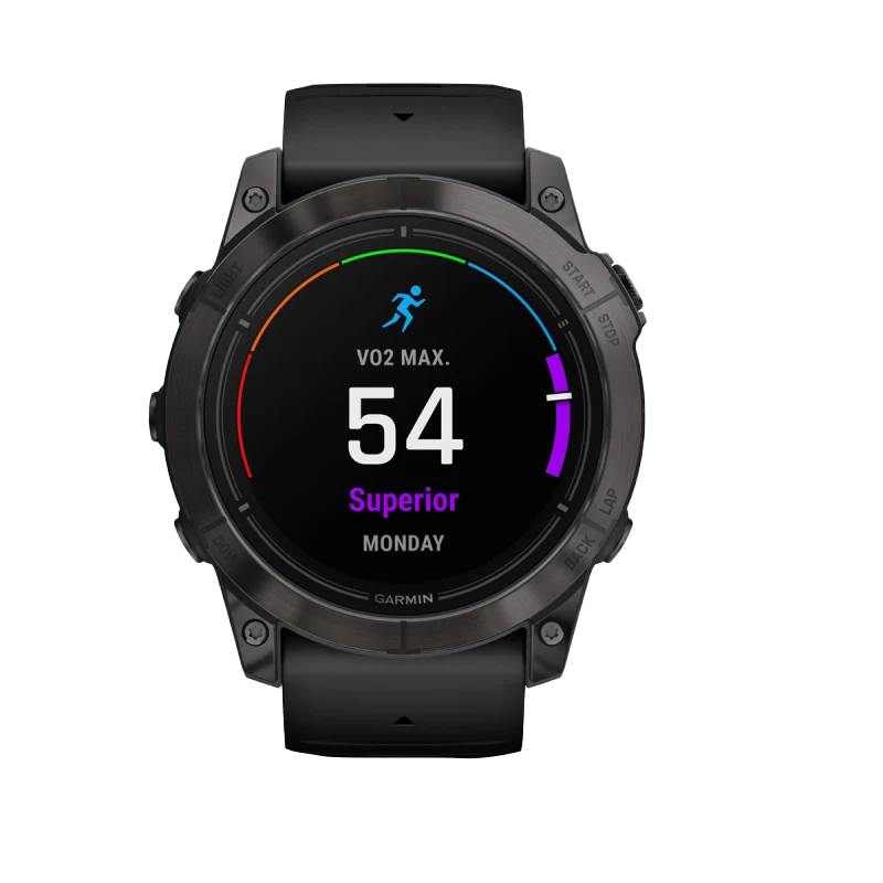 Garmin Epix Pro (Gen 2) 51mm Sapphire Edition carbon gray DLC titanium case with black band (010-02804-00)