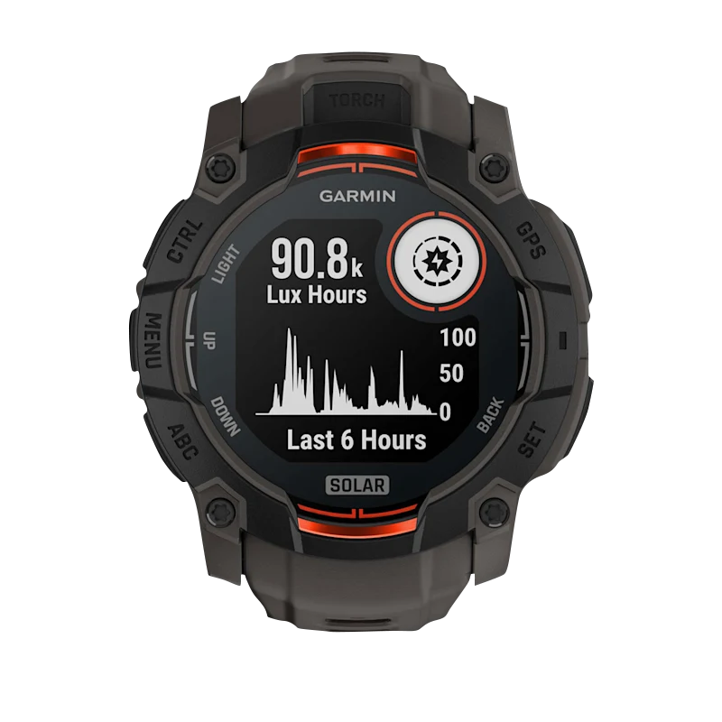 Garmin Instinct 3 Solar, (50mm) Black with Charcoal Band (010-02935-00) by Garmin