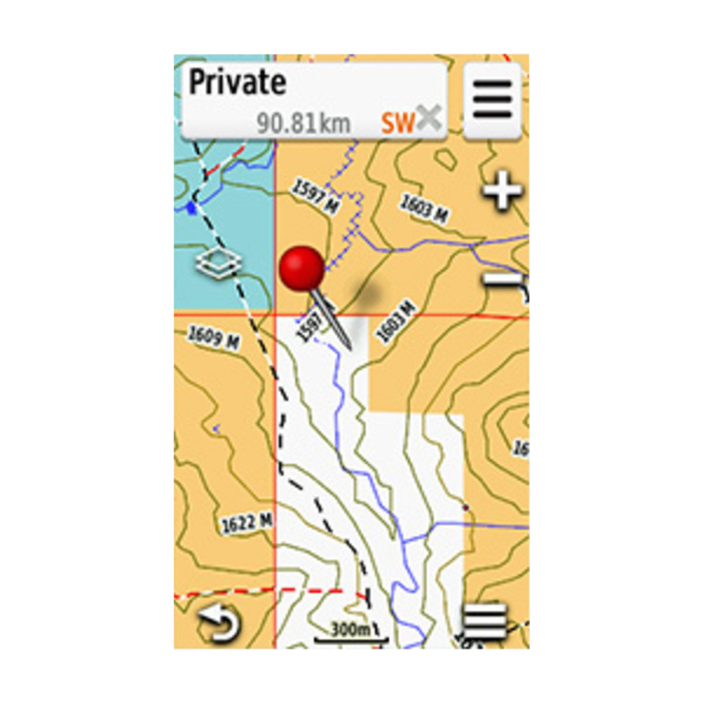 Garmin HuntView Maps Montana microSD Card with red pin on map