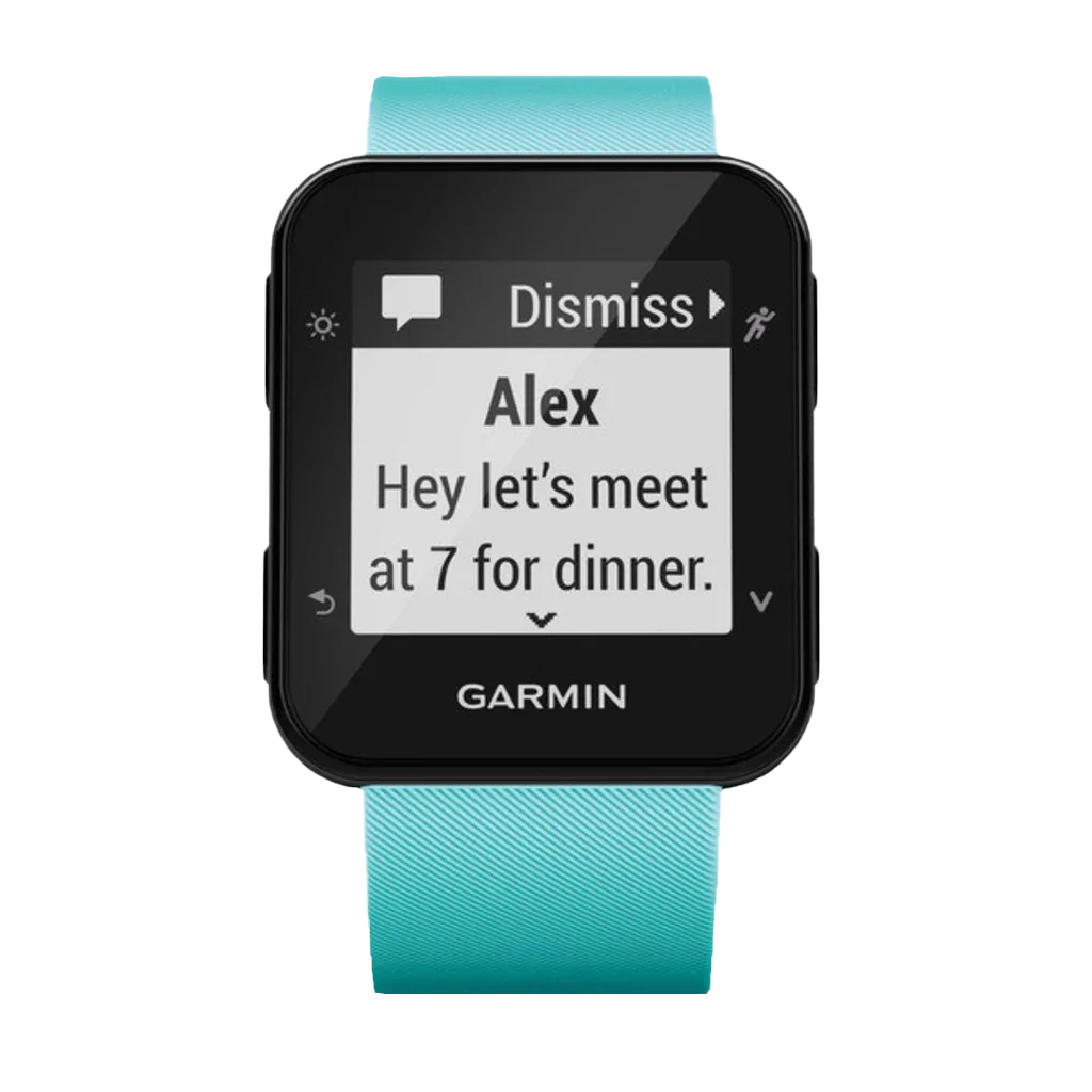 Garmin Forerunner 35 Frost Blue GPS smartwatch for runners, certified refurbished